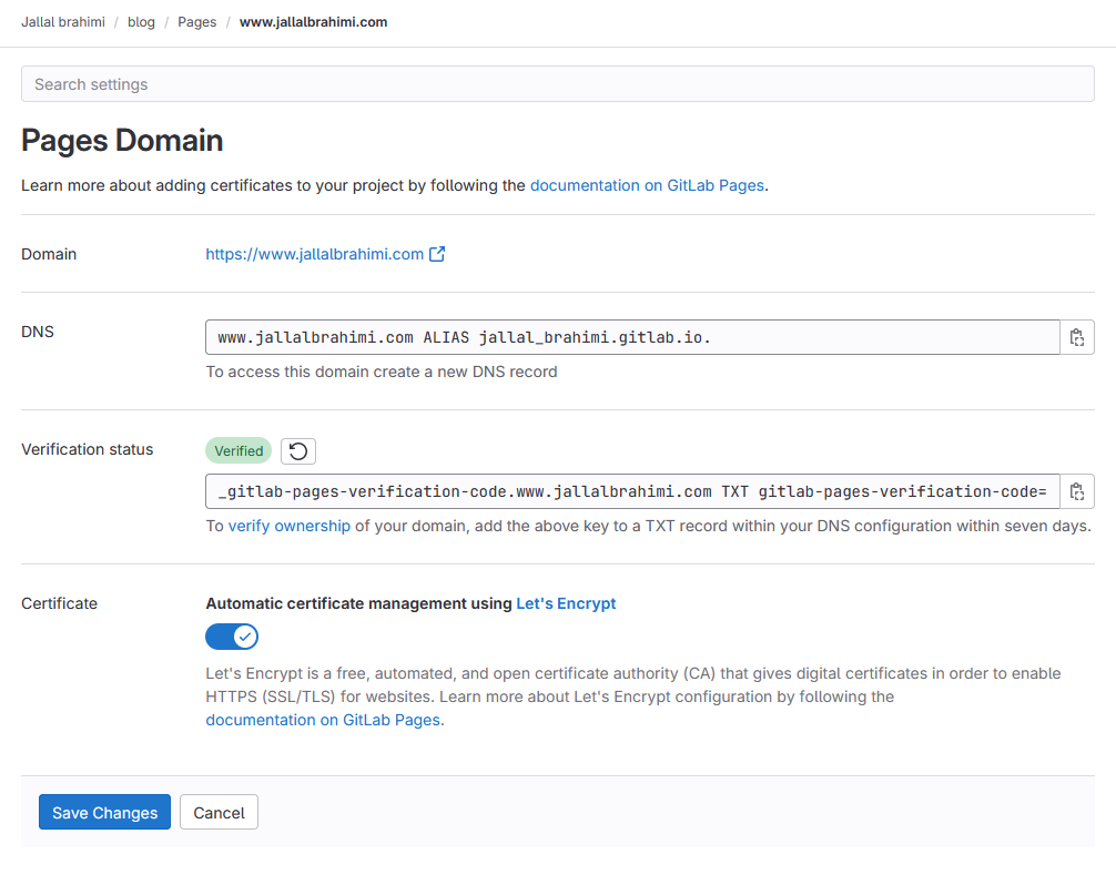 GitLab Domain